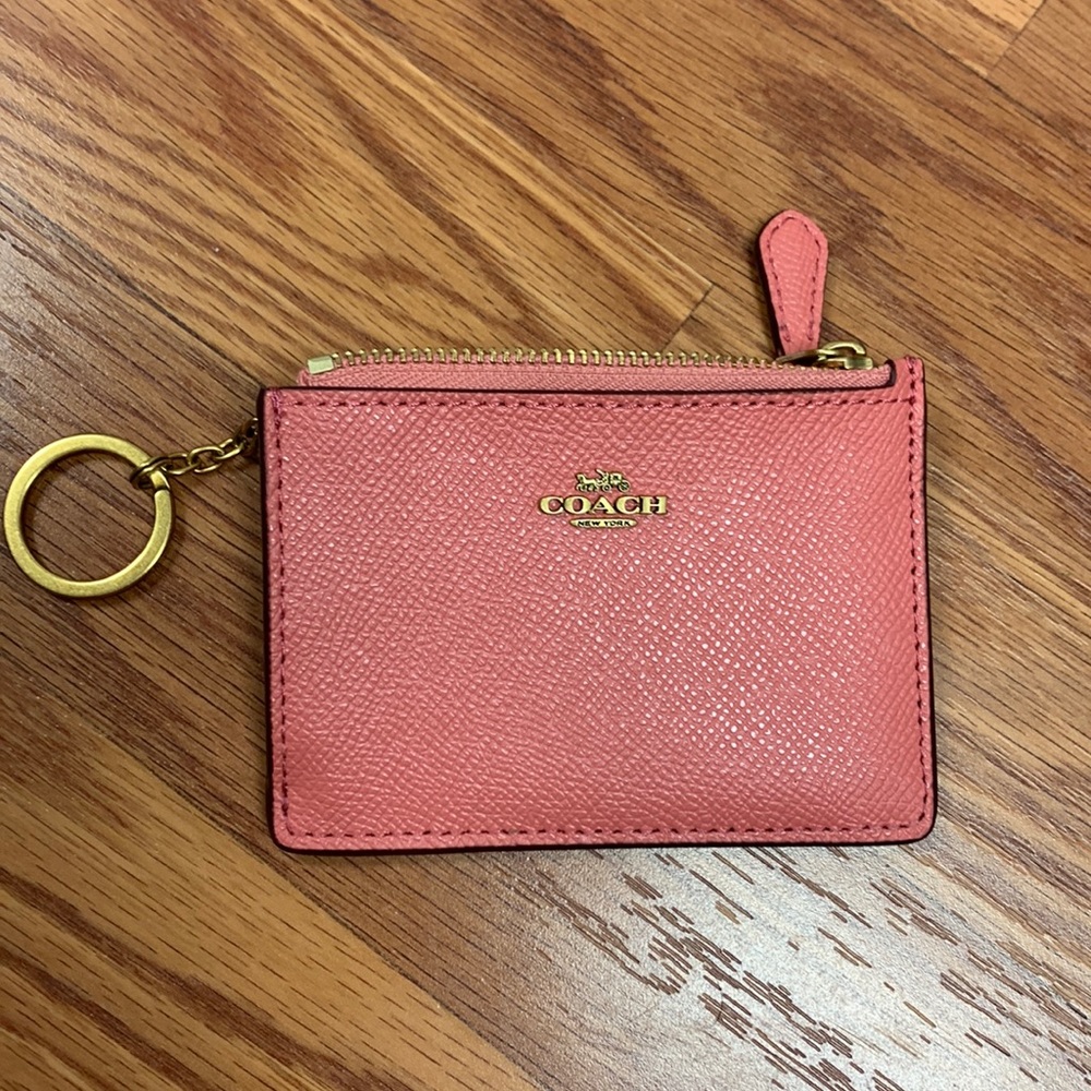 Coach card, ID holder with keychain